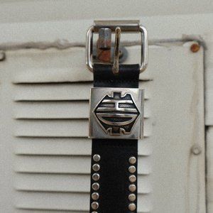 Vintage Harley Davidson Leather and Chain Belt